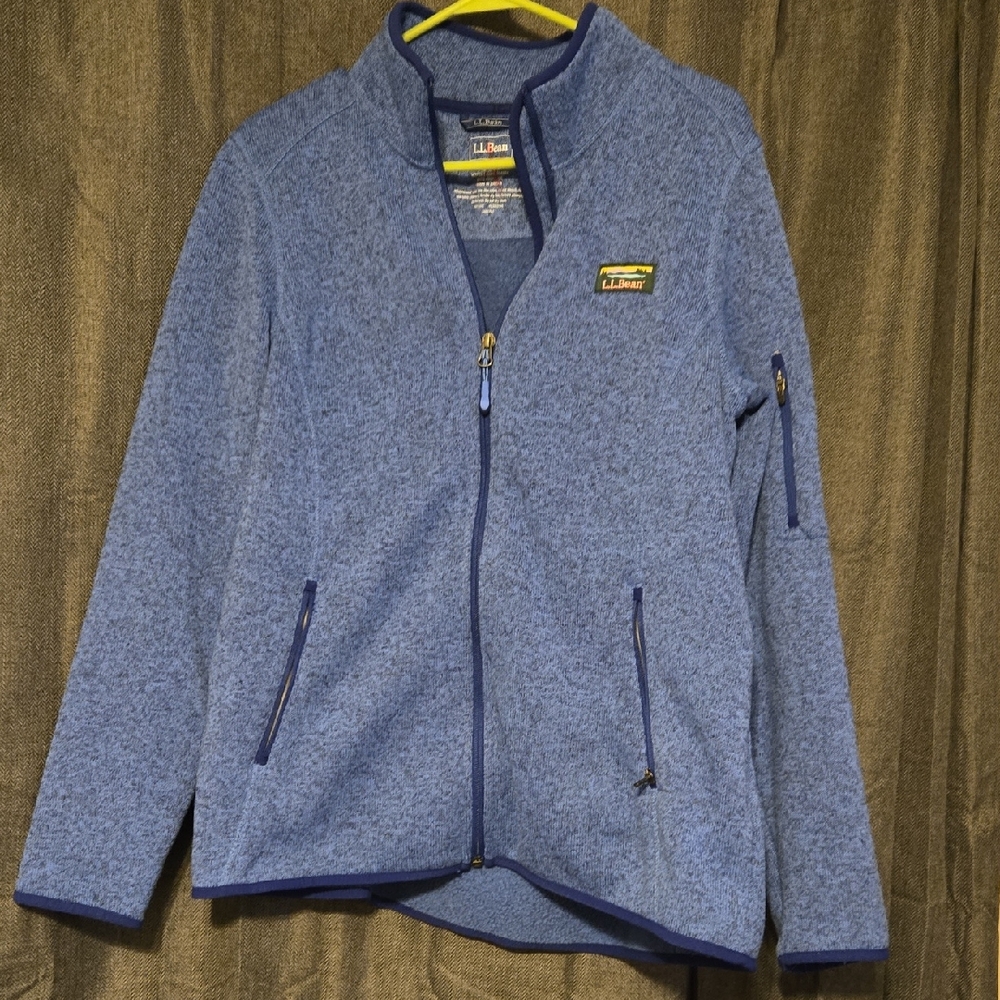 L.L. Bean Women's Heather Blue Zip-Up Jacket
